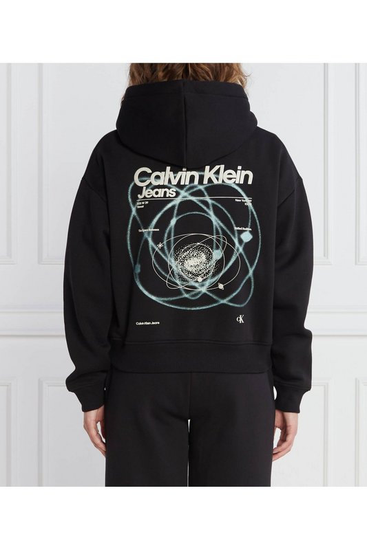 CALVIN KLEIN Sweat Zipp Dos Print  -  Calvin Klein - Femme BEH Ck Black Photo principale