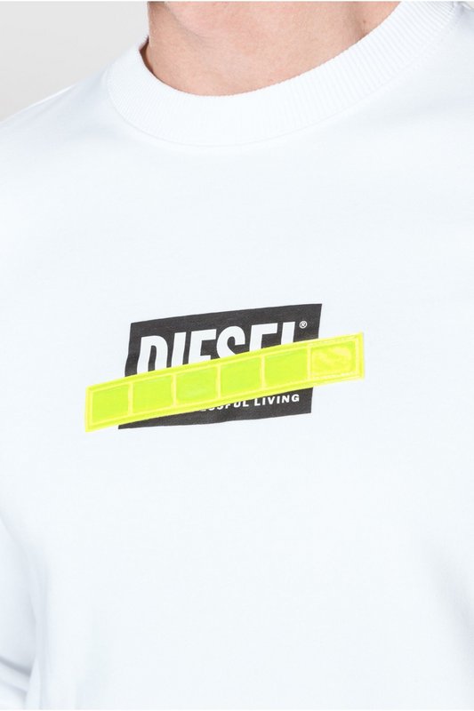 DIESEL Sweat Coton  Logo Fantaisie  -  Diesel - Homme BLANC Photo principale