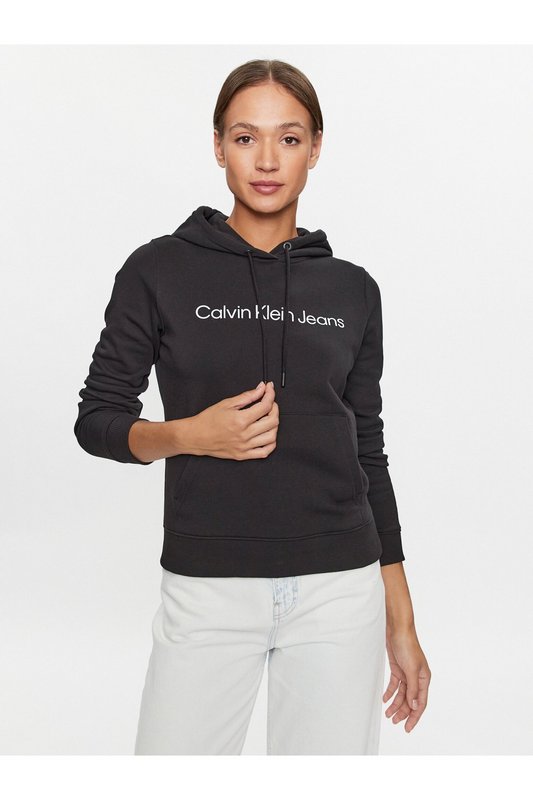 CALVIN KLEIN Sweat Capuche Iconique  -  Calvin Klein - Femme BEH Ck Black 1062083