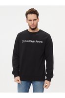 CALVIN KLEIN Sweat Coton Logo Print  -  Calvin Klein - Homme BEH Ck Black
