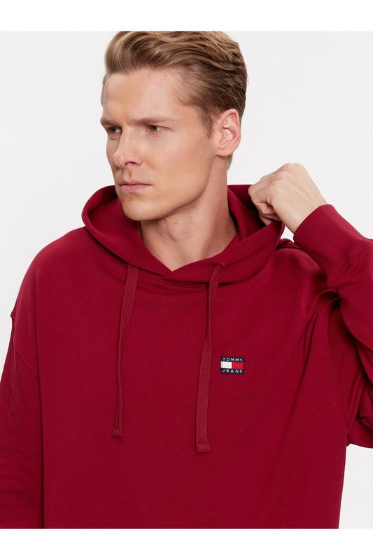 TOMMY JEANS Sweat Capuche Coupe Loose  -  Tommy Jeans - Homme XJS Rouge Photo principale