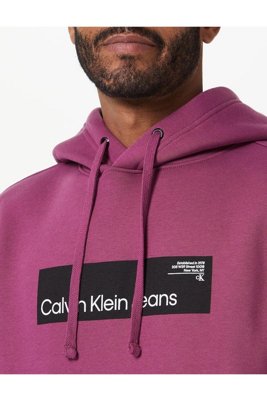 CALVIN KLEIN Sweat  Capuche Logo Print  -  Calvin Klein - Homme VAC Amaranth Photo principale