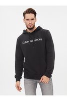 CALVIN KLEIN Sweat Capuche Logo Print  -  Calvin Klein - Homme BEH Ck Black