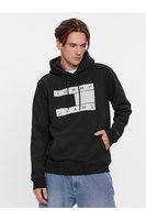TOMMY JEANS Sweat Capuche Flag Spray  -  Tommy Jeans - Homme BDS Black