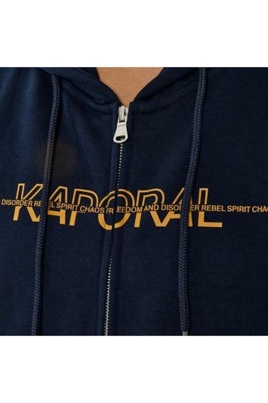 KAPORAL Sweat Capuche Zipp Gros Logo  -  Kaporal - Homme NAVY Photo principale