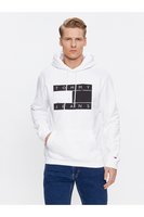 TOMMY JEANS Sweat Capuche Flag Spray  -  Tommy Jeans - Homme YBR White