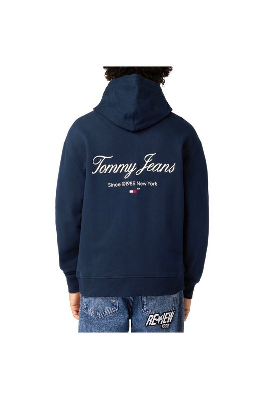 TOMMY JEANS Sweat Capuche Zipp Logo Brod Dos  -  Tommy Jeans - Homme C1G Dark Night Navy Photo principale