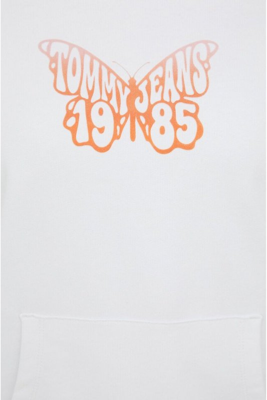 TOMMY JEANS Sweat Capuche Logo Papillon  -  Tommy Jeans - Femme YBR White Photo principale