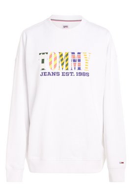TOMMY JEANS Sweat Logo Fantaisie  -  Tommy Jeans - Femme YBR White