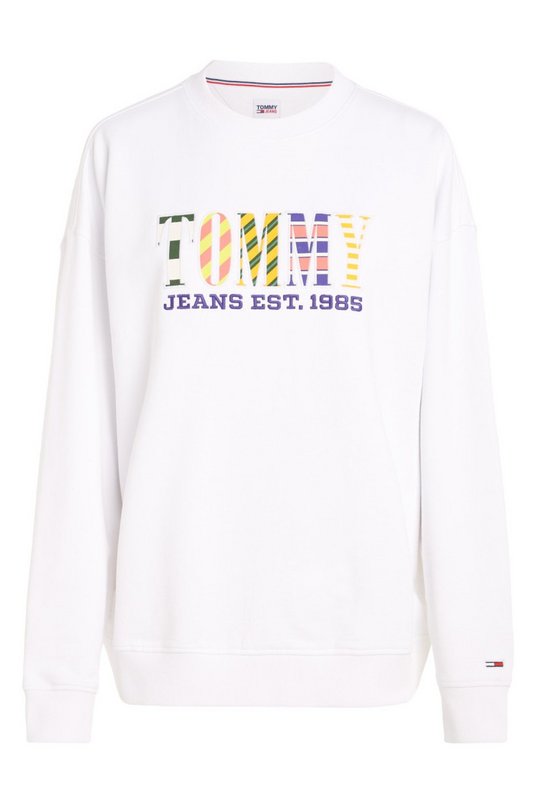 TOMMY JEANS Sweat Logo Fantaisie  -  Tommy Jeans - Femme YBR White Photo principale