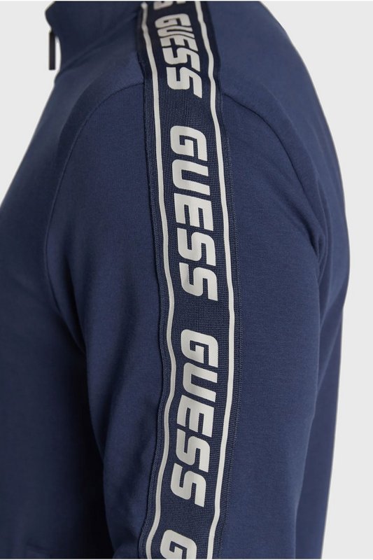 GUESS Sweat Zipp Coton Stretch  -  Guess Jeans - Homme G7R1 SILK BLUE Photo principale
