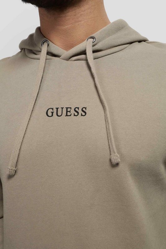 GUESS Sweat  Capuche Logo Print  -  Guess Jeans - Homme G1O5 SLATE TAUPE Photo principale