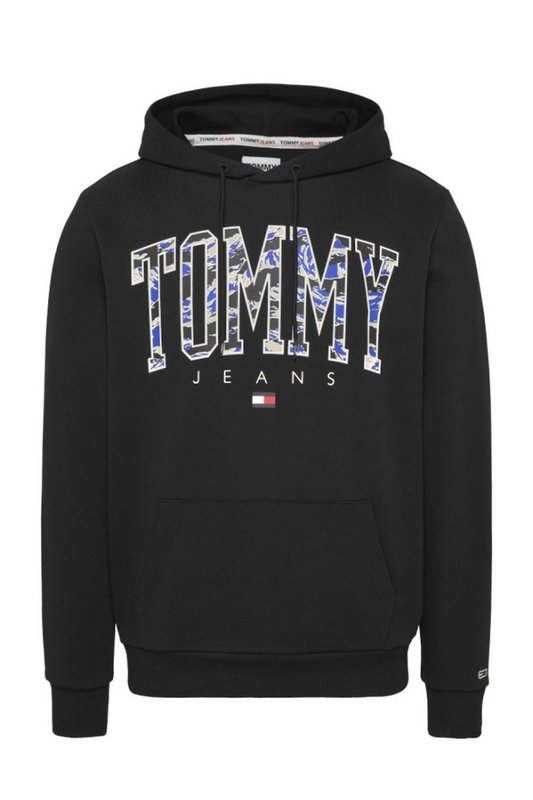 TOMMY JEANS Sweat Capuche Gros Logo Print  -  Tommy Jeans - Homme BDS Black Photo principale