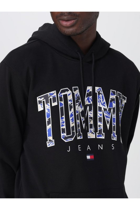 TOMMY JEANS Sweat Capuche Gros Logo Print  -  Tommy Jeans - Homme BDS Black Photo principale