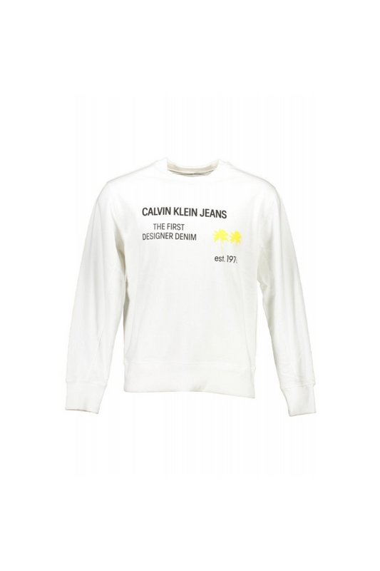 CALVIN KLEIN Sweat Logo  -  Calvin Klein - Homme YAF BRIGHT WHITE 1062376