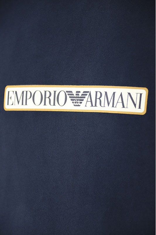 EMPORIO ARMANI Sweat Capuche Logo Print  -  Emporio Armani - Homme 00135 MARINE Photo principale
