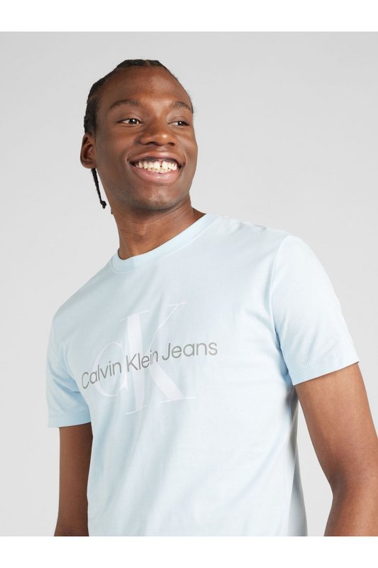 CALVIN KLEIN Tshirt Gros Logo Print  -  Calvin Klein - Homme CYR Keepsake Blue Photo principale