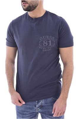 GUESS Tee Shirt  Logo 3d En Coton Bio  -  Guess Jeans - Homme G7V2 SMART BLUE