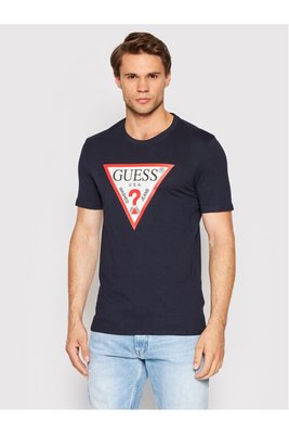 GUESS Tshirt Slim Fit Logo Iconique  -  Guess Jeans - Homme G7V2 SMART BLUE