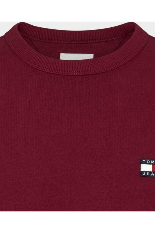 TOMMY JEANS Tshirt Coton Basique Patch Logo  -  Tommy Jeans - Homme XJS Rouge Photo principale