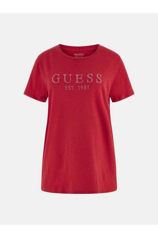 GUESS Tshirt Coton 1981 Easy  -  Guess Jeans - Femme G532 CHILI RED Photo principale