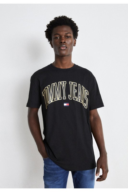 TOMMY JEANS Tshirt Coton Bio Gros Logo  -  Tommy Jeans - Homme BDS Black Photo principale