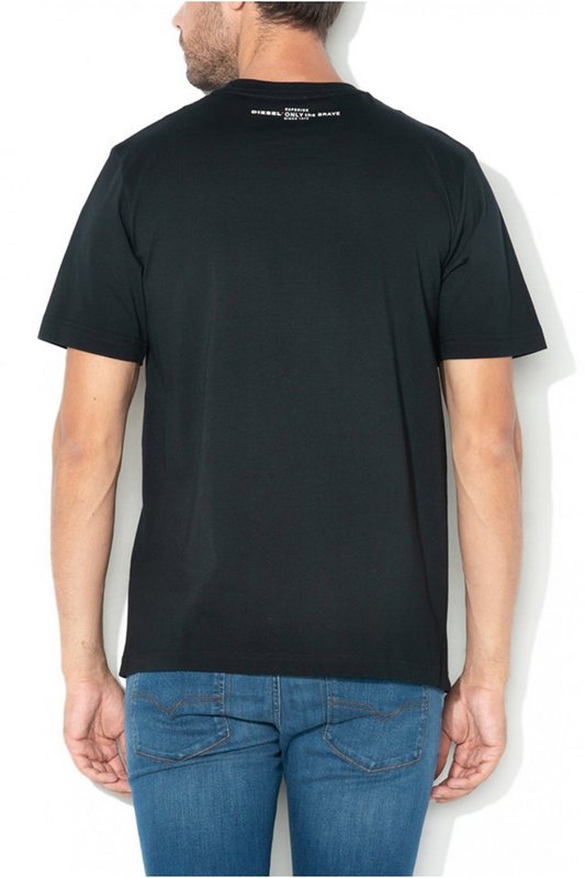 DIESEL Tee Shirt Coton  Message  -  Diesel - Homme 900 NOIR Photo principale