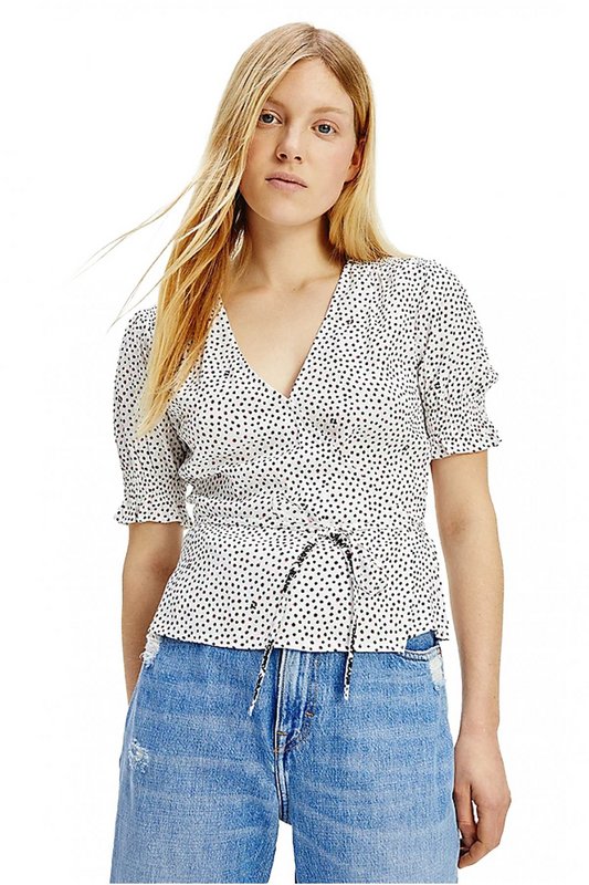 TOMMY JEANS Top Cache Coeur   -  Tommy Jeans - Femme 0K4 blanc 1062553