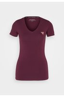 GUESS Tshirt Stretch Logo Iconique  -  Guess Jeans - Femme G4A1 BLACK CHERRY