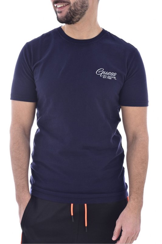 GUESS Tshirt Slim Fit Logo Brod  -  Guess Jeans - Homme G7V2 SMART BLUE 1062569