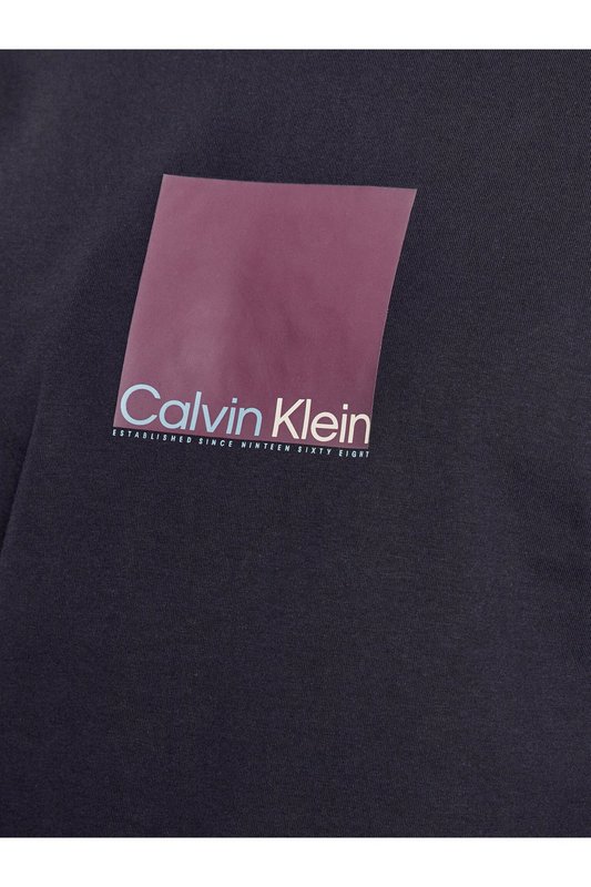 CALVIN KLEIN Tshirt Ml Regular Fit Logo Print  -  Calvin Klein - Homme CHW NIGHT SKY Photo principale