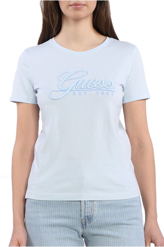 GUESS Tshirt Coton Logo 3d  -  Guess Jeans - Femme G7EJ HELIUM 1062611