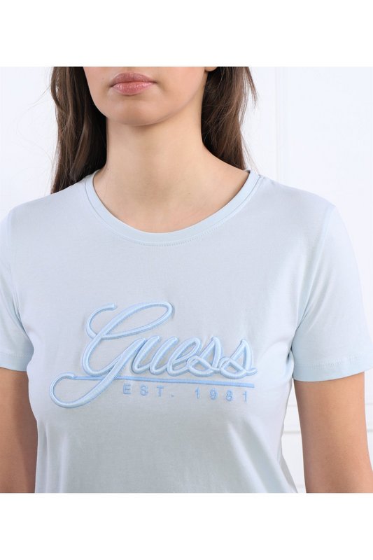 GUESS Tshirt Coton Logo 3d  -  Guess Jeans - Femme G7EJ HELIUM Photo principale