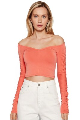 GUESS Top paules Dnudes  -  Guess Jeans - Femme G5K4 SMOKED SALMON
