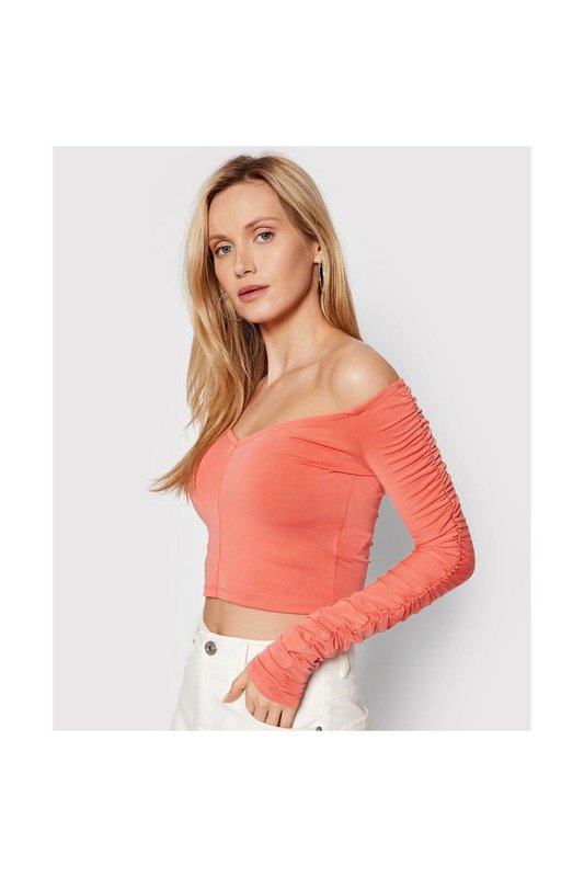 GUESS Top paules Dnudes  -  Guess Jeans - Femme G5K4 SMOKED SALMON Photo principale