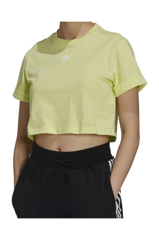 ADIDAS Crop Top Coton Bio  -  Adidas - Femme PULYEL jaune 1062669