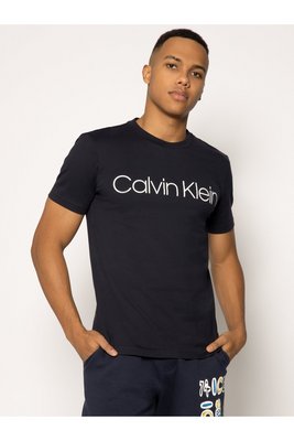 CALVIN KLEIN Tshirt Iconique Coton Bio  -  Calvin Klein - Homme 407 Calvin Navy