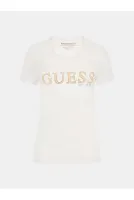 GUESS Tshirt Stretch Logo Strass  -  Guess Jeans - Femme G011 Pure White
