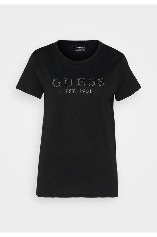GUESS Tshirt Coton 1981 Easy  -  Guess Jeans - Femme JBLK Jet Black A996 1062708
