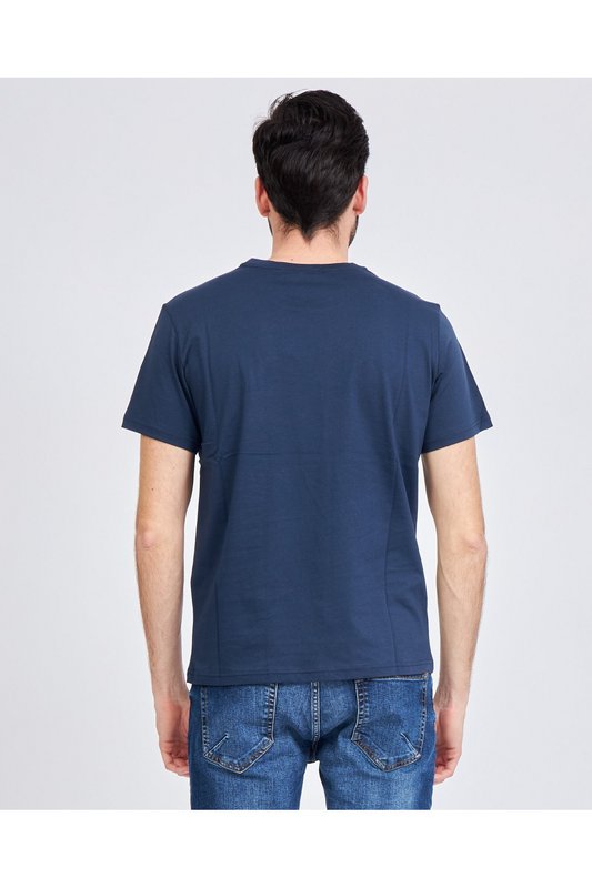 EMPORIO ARMANI Tshirt Coton Logo Patch  -  Emporio Armani - Homme 06935 BLU NAVY Photo principale