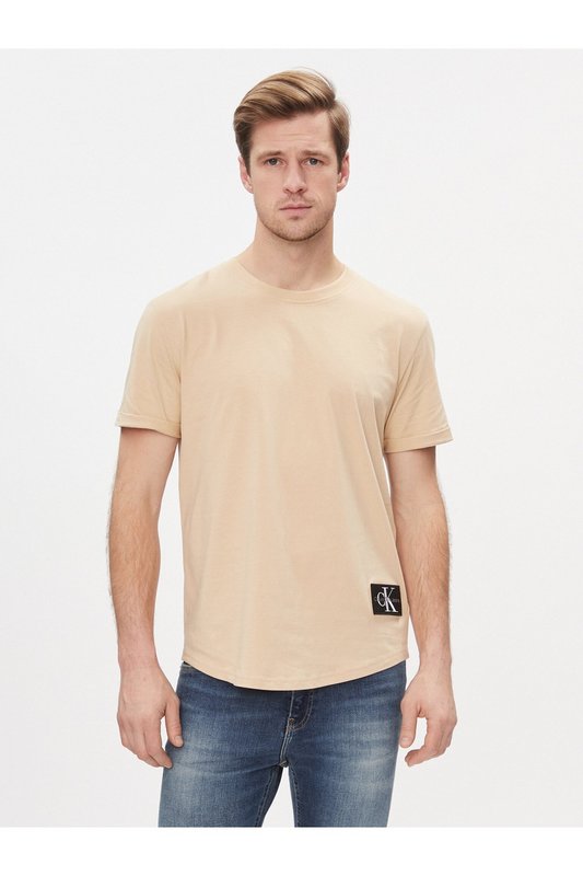CALVIN KLEIN Tshirt Regular Fit Patch Ck  -  Calvin Klein - Homme AAT Warm Sand 1062725