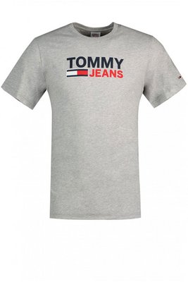 TOMMY JEANS Tshirt En Coton Avec Logo  -  Tommy Jeans - Homme P01 Lt Grey Htr