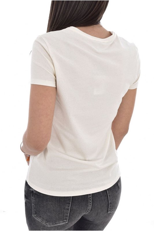 EMPORIO ARMANI Tshirt Stretch Paillet  -  Emporio Armani - Femme 92110 PANNA STAMPATO Photo principale