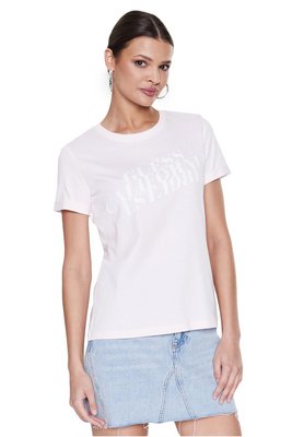 GUESS T - Shirt Aurelia Regular Fit   -  Guess Jeans - Femme A60W LOW KEY PINK
