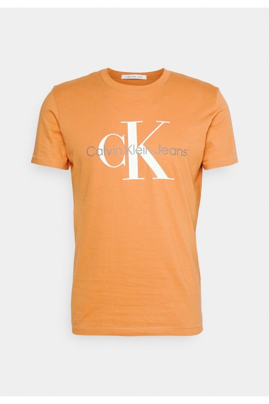 CALVIN KLEIN Tshirt Gros Logo Print  -  Calvin Klein - Homme SEC Burnt Clay/Bright White 1062772