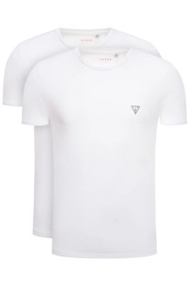 GUESS Coffret 2 Tshirt Stretch  -  Guess Jeans - Homme A009 OPTIC WHITE