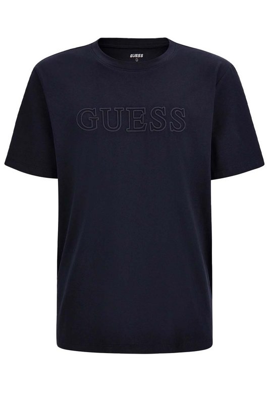 GUESS Tshirt  Logo 3d En Coton Bio  -  Guess Jeans - Homme DPM DEEP MARINE A753 1062822