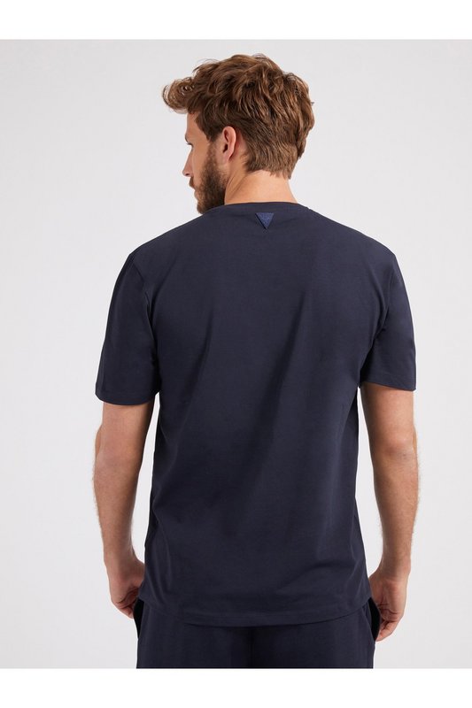 GUESS Tshirt  Logo 3d En Coton Bio  -  Guess Jeans - Homme DPM DEEP MARINE A753 Photo principale