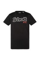 SCHOTT Tshirt Coton Logo Print Vintage  -  Schott - Homme BLACK
