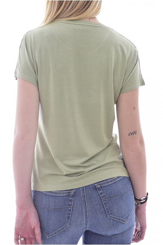 GUESS Tee Shirt Fluide Srigraphi  -  Guess Jeans - Femme G8CQ vert Photo principale